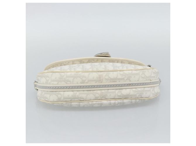 Christian Dior Trotter Canvas Romantic Chain Bag PVC Weiß Silber Authentisch 194899V - Ansicht 9