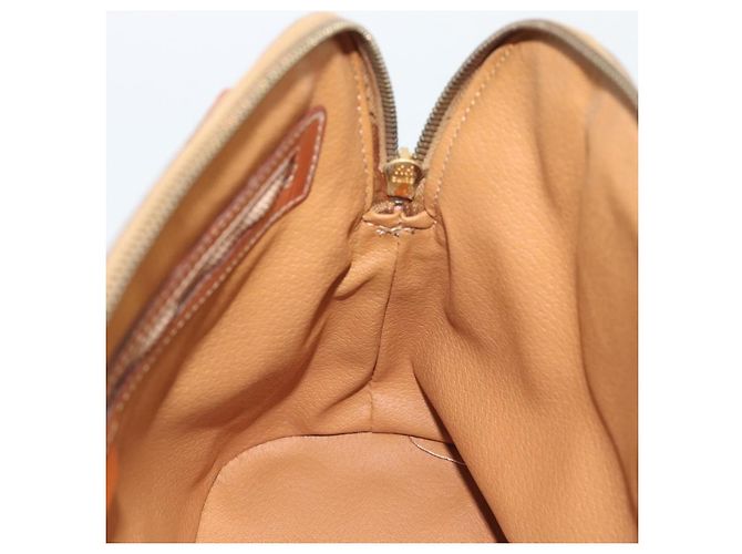Céline Borsa CELINE Macadam Canvas PVC Pelle Marrone Oro Auth bs36610 D'oro - vue 18
