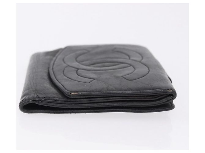CHANEL Portafoglio Cambon Line in pelle Caviar Black 5 Set CC Auth fm5423 Nero - vista 19