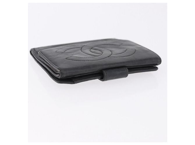 CHANEL Portafoglio Cambon Line in pelle Caviar Black 5 Set CC Auth fm5423 Nero - vista 20