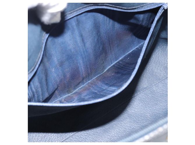 Borsa Boston GUCCI GG Supreme Sherry Line PVC 2way Navy Gold Auth 194672V D'oro Blu navy - vista 21