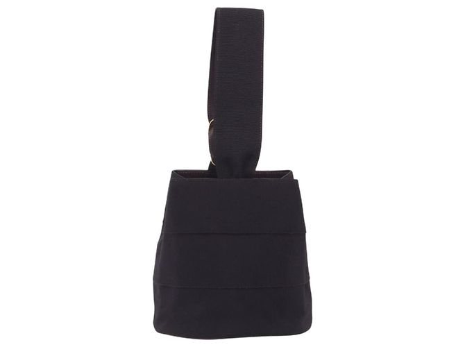 Borsa Salvatore Ferragamo Vala in tela Viola e Oro Autentica 195276 - vista 3
