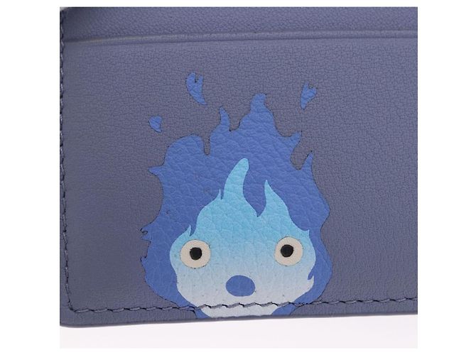 LOEWE x Studio Ghibli Howl's Moving Castle Calcifer Tarjetero Azul Auth 167486SM - vista 17
