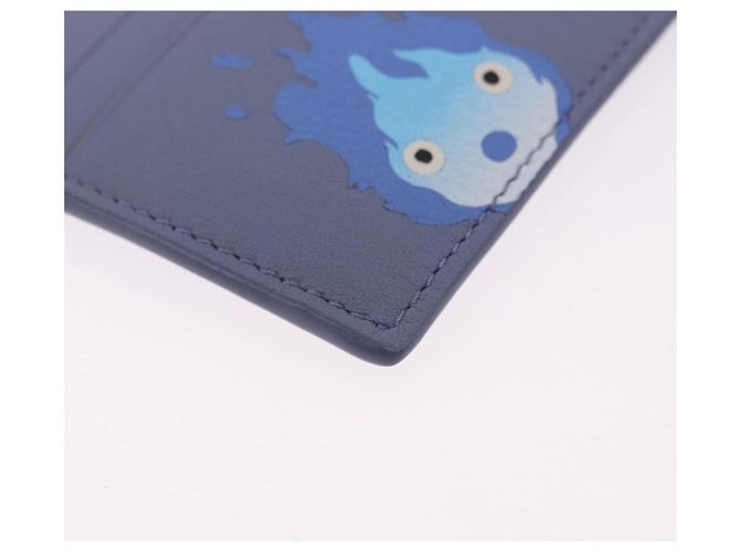 LOEWE x Studio Ghibli Howl's Moving Castle Calcifer Tarjetero Azul Auth 167486SM - vista 7
