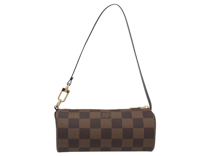LOUIS VUITTON Damier Ebene Papillon Pouch LV Auth 193550V - vista 2