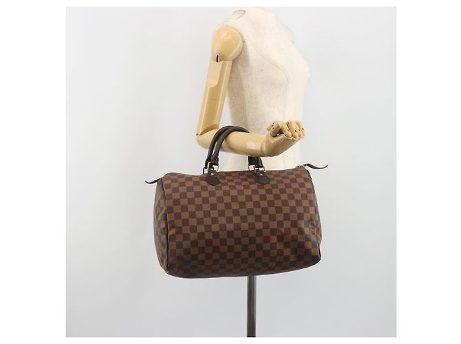 LOUIS VUITTON Borsa Damier Ebene Speedy 35 Hand Bag N41363 LV Auth bs36583 - vista 23