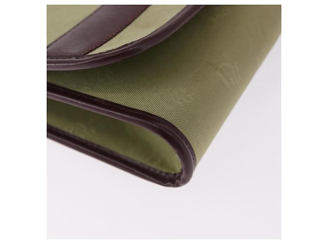 Borsa a tracolla con catena Christian Dior in nylon beige oro Auth bs36401 D'oro - vista 10