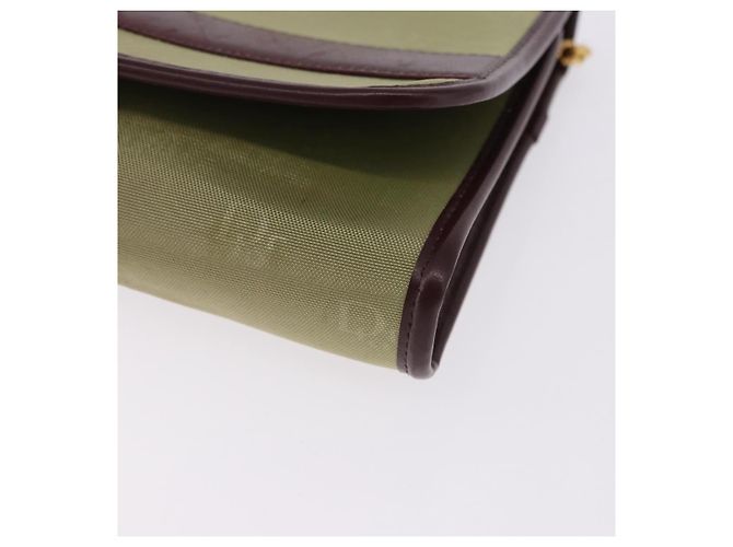 Borsa a tracolla con catena Christian Dior in nylon beige oro Auth bs36401 D'oro - vista 11