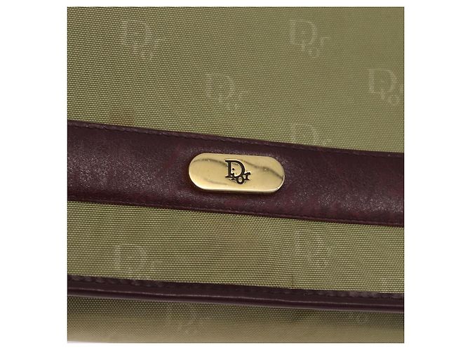 Borsa a tracolla con catena Christian Dior in nylon beige oro Auth bs36401 D'oro - vista 14