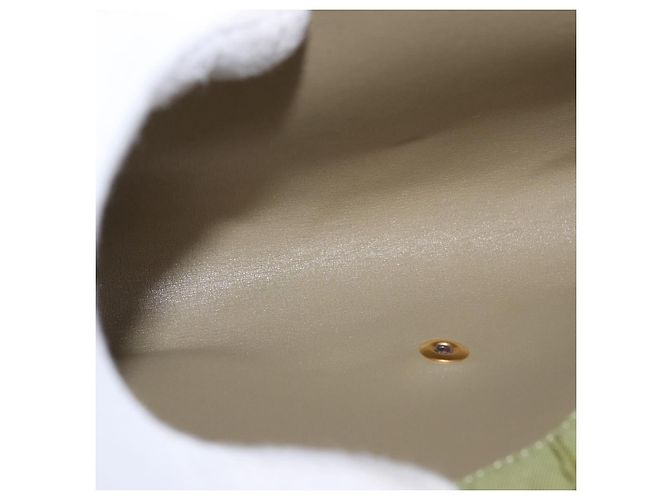 Borsa a tracolla con catena Christian Dior in nylon beige oro Auth bs36401 D'oro - vista 18