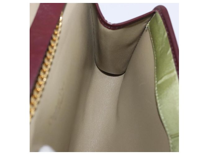Borsa a tracolla con catena Christian Dior in nylon beige oro Auth bs36401 D'oro - vista 19