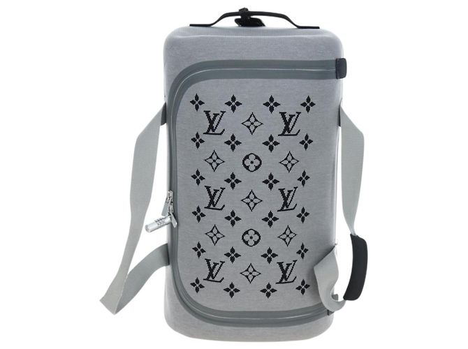 LOUIS VUITTON Monogram Jacquard Knit Horizon Soft 2R55 Gray M20129 Auth ki6739M Marrone - vista 13