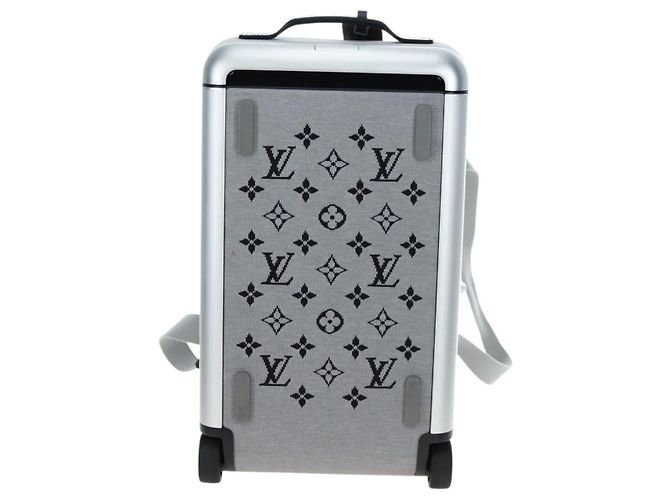 LOUIS VUITTON Monogram Jacquard Knit Horizon Soft 2R55 Gray M20129 Auth ki6739M Marrone - vista 2