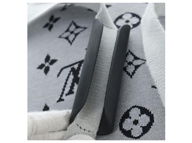 LOUIS VUITTON Monogram Jacquard Knit Horizon Soft 2R55 Gray M20129 Auth ki6739M Marrone - vista 26