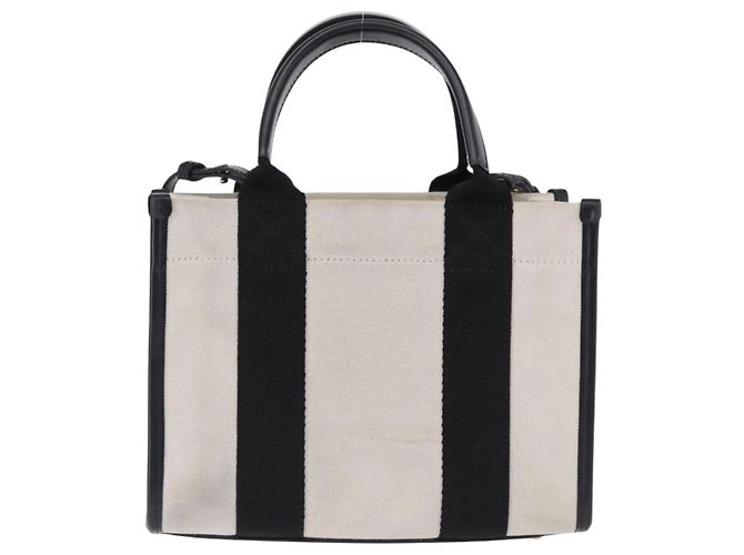 BALENCIAGA Canvas Handbag mit Hardware 2way White Gold 693662 Auth bs36453 - Ansicht 2