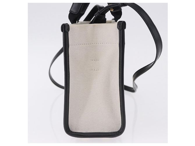 BALENCIAGA Canvas Handbag mit Hardware 2way White Gold 693662 Auth bs36453 - Ansicht 4
