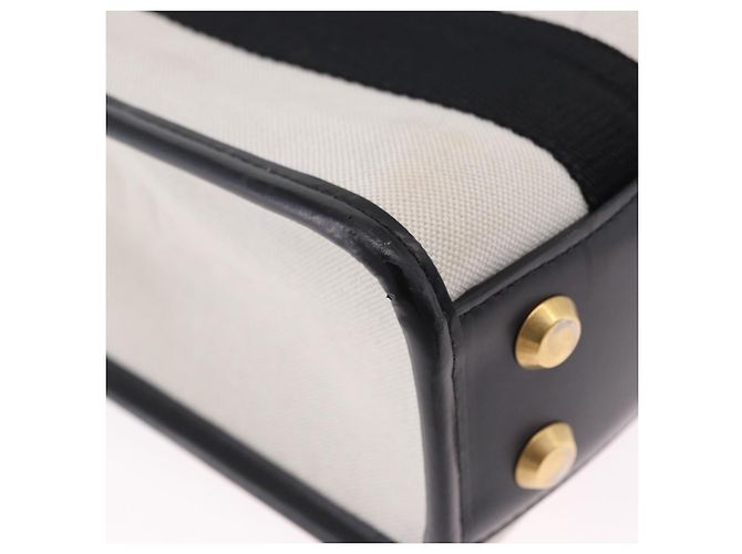 BALENCIAGA Canvas Handbag mit Hardware 2way White Gold 693662 Auth bs36453 - Ansicht 9