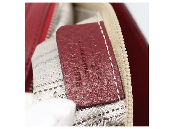 Borsa Salvatore Ferragamo Gancini in Pelle 2way Rossa Argento Auth gh2288A Rosso - vista 27