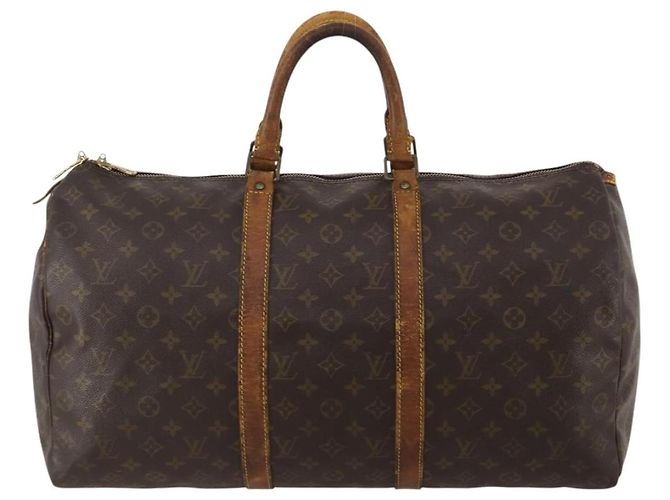 LOUIS VUITTON Monogram Keepall 50 Boston Bag M41426 LV Auth 191340 Monogramma - vista 13