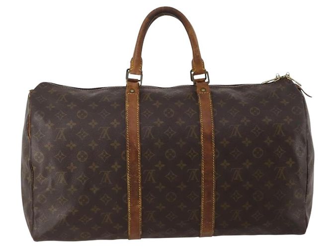 LOUIS VUITTON Monogram Keepall 50 Boston Bag M41426 LV Auth 191340 Monogramma - vista 2
