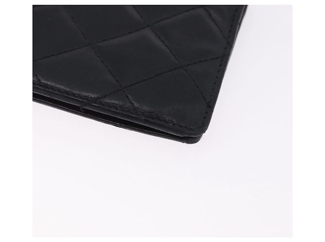CHANEL Cambon Line Long Wallet Lammleder Schwarz CC Auth 192549 - Ansicht 15