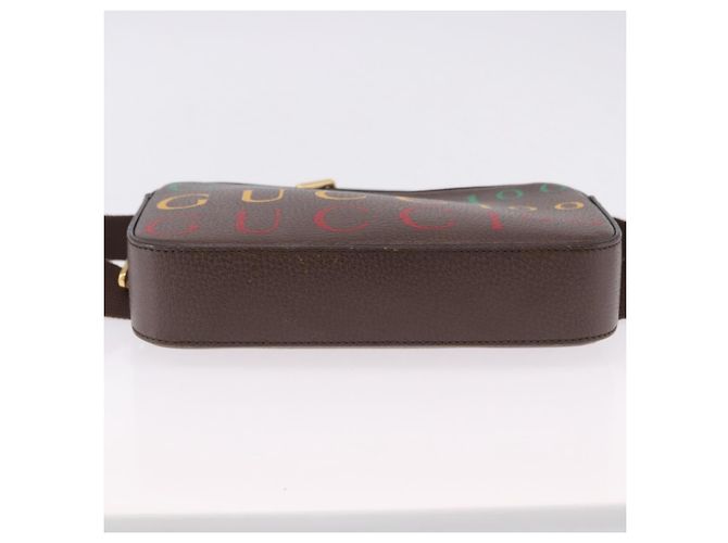 Marsupio GUCCI in Pelle Marrone Oro 602695 527066 Auth 192452V - vista 10