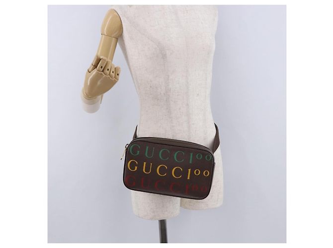 Marsupio GUCCI in Pelle Marrone Oro 602695 527066 Auth 192452V - vista 22