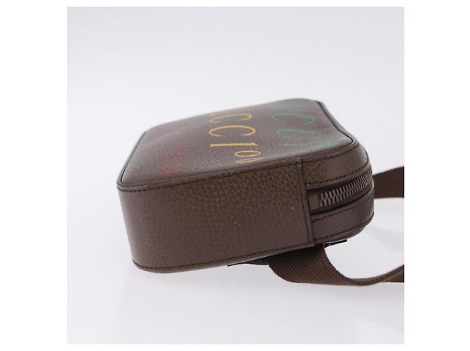 Marsupio GUCCI in Pelle Marrone Oro 602695 527066 Auth 192452V - vista 4