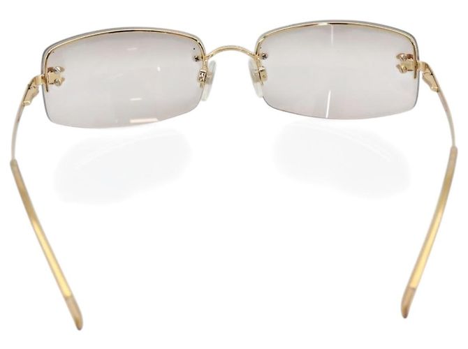 Gafas de sol CHANEL Metal Gold Tone CC Auth BA14750M - vista 3