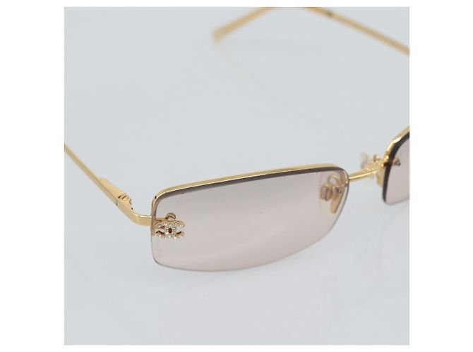 Gafas de sol CHANEL Metal Gold Tone CC Auth BA14750M - vista 6