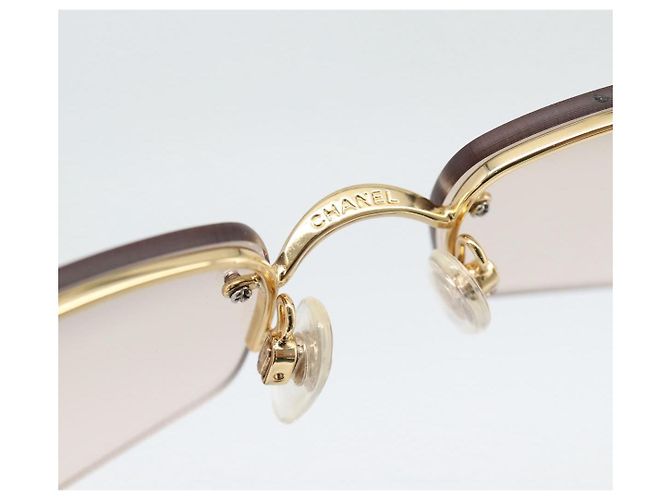 Gafas de sol CHANEL Metal Gold Tone CC Auth BA14750M - vista 9