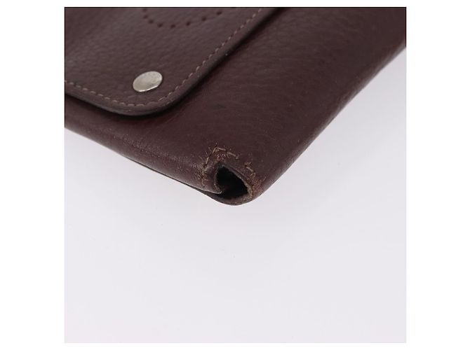 Hermès HERMES Etui Cult GM Tarjetero de cuero marrón plata Auth bs36398 Castaño - vista 8