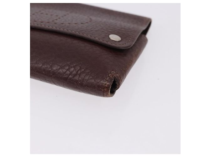 Hermès HERMES Etui Cult GM Tarjetero de cuero marrón plata Auth bs36398 Castaño - vista 9
