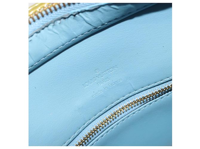 LOUIS VUITTON Borsa Monogram Vernis Houston Baby Blue M91005 LV Auth hk3972 Blu chiaro - vista 20