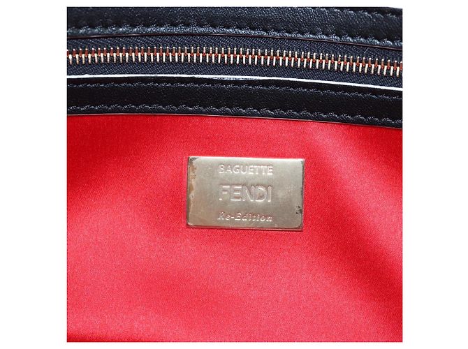 FENDI Bugs Monster Mamma Baguette Leather 2way Black 8BR600 Auth BA14594SAM Nero Giallo - vista 25