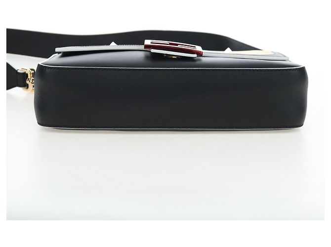 FENDI Bugs Monster Mamma Baguette Leather 2way Black 8BR600 Auth BA14594SAM Nero Giallo - vista 5
