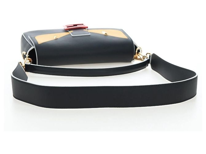 FENDI Bugs Monster Mamma Baguette Leather 2way Black 8BR600 Auth BA14594SAM Nero Giallo - vista 8