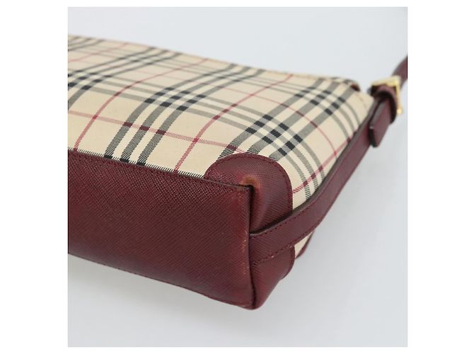 Borsa a mano BURBERRY Nova Check in tela Beige Gold Auth bs36448 D'oro - vista 15