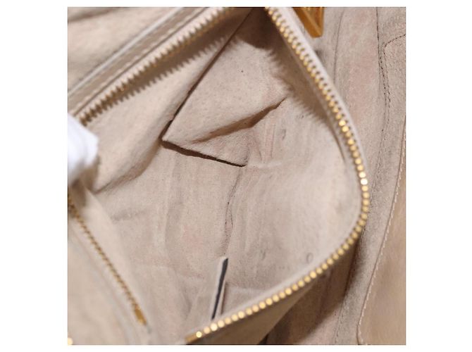 Borsa a Spalla con Catena PRADA in Pelle Beige Oro Auth bs36546 D'oro - vista 25
