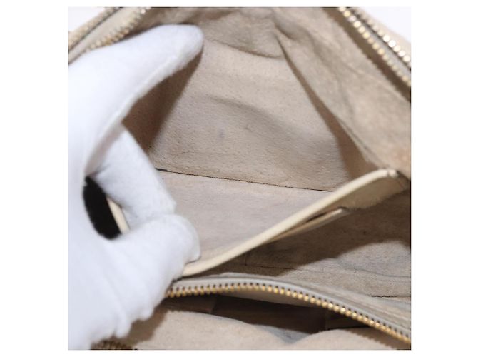 Borsa a Spalla con Catena PRADA in Pelle Beige Oro Auth bs36546 D'oro - vista 26