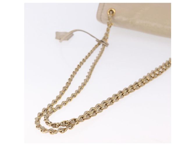 Borsa a Spalla con Catena PRADA in Pelle Beige Oro Auth bs36546 D'oro - vista 7