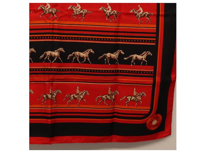 Hermès HERMES Carre 90 Seidentuch Rot Authentisch 193600M - Ansicht 10
