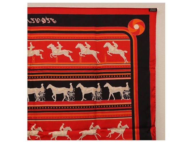 Hermès HERMES Carre 90 Seidentuch Rot Authentisch 193600M - Ansicht 16