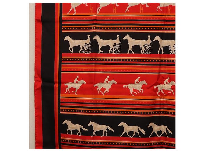 Hermès HERMES Carre 90 Seidentuch Rot Authentisch 193600M - Ansicht 17