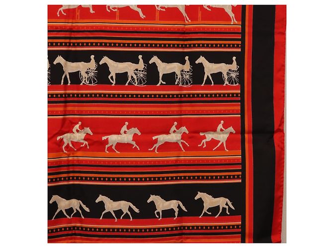 Hermès HERMES Carre 90 Seidentuch Rot Authentisch 193600M - Ansicht 19
