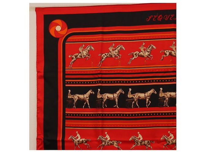 Hermès HERMES Carre 90 Seidentuch Rot Authentisch 193600M - Ansicht 2