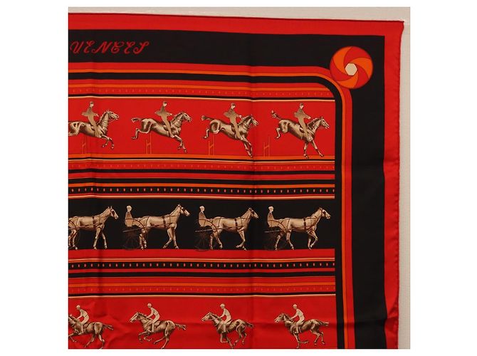 Hermès HERMES Carre 90 Seidentuch Rot Authentisch 193600M - Ansicht 4