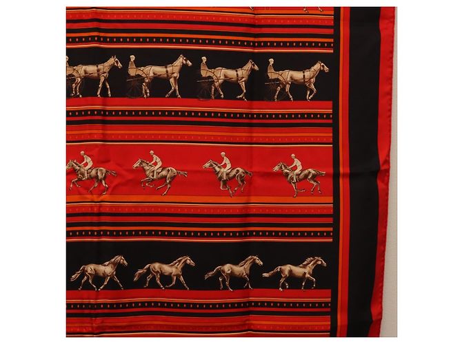 Hermès HERMES Carre 90 Seidentuch Rot Authentisch 193600M - Ansicht 7