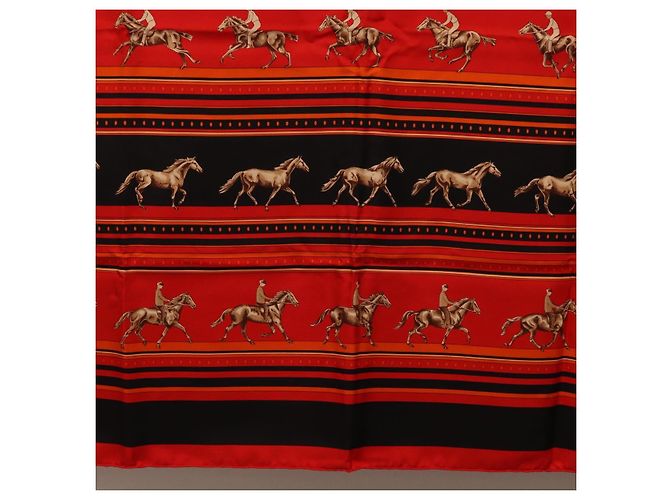 Hermès HERMES Carre 90 Seidentuch Rot Authentisch 193600M - Ansicht 9