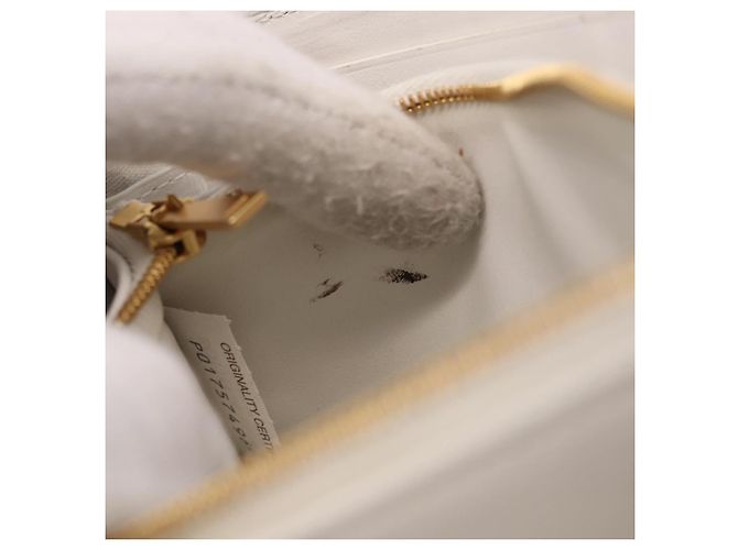 Cartera Larga BOTTEGA VENETA MAXI INTRECCIATO de cuero Blanco Oro Auth bs36408 - vista 11